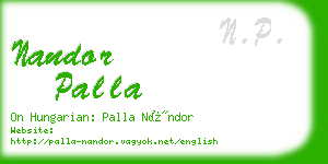 nandor palla business card